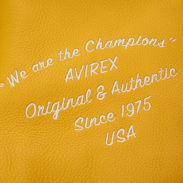  Avilex Light Signature Varsity Jacket, Men's, 010 black :  Clothing, Shoes & Jewelry