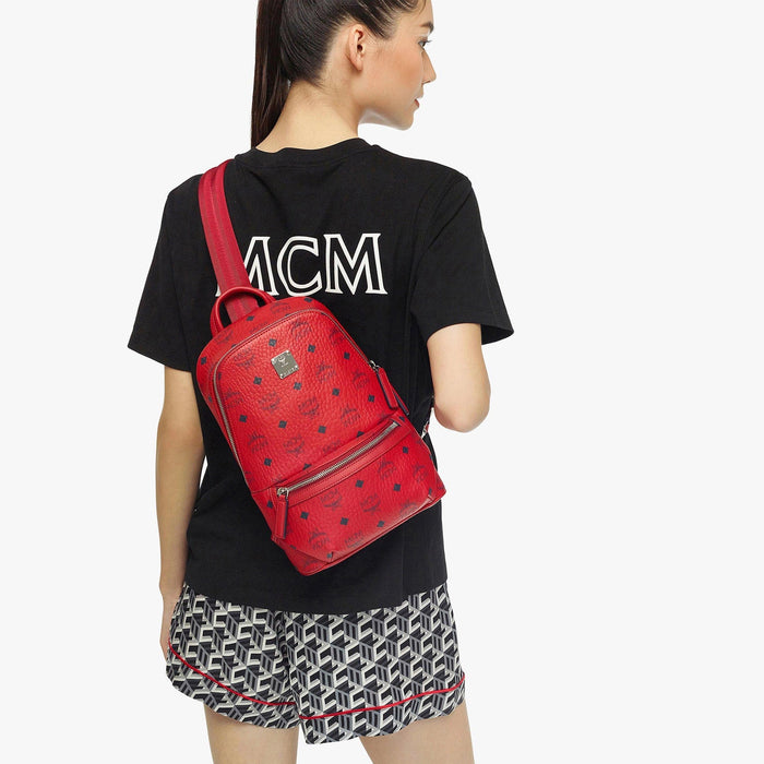 MCM, Bags, Red Mcm Backpack