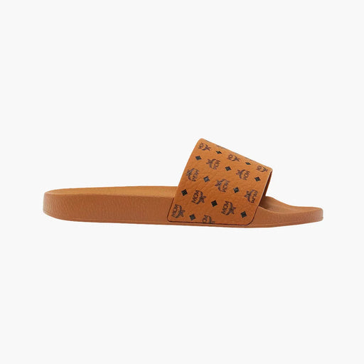 MCM Mens Monogram Print Rubber Slides 8809735071895 Free Shipping Worldwide