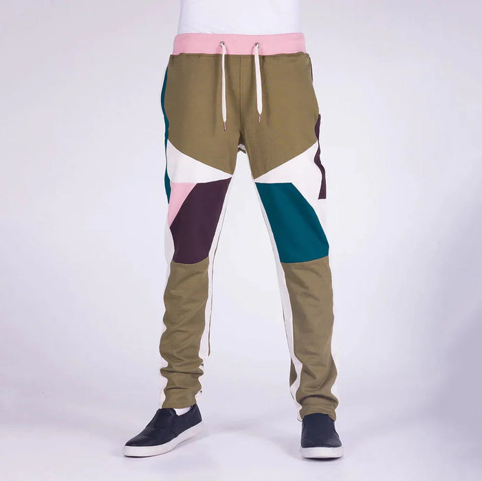 A.Tiziano ’Charlie’ Color Blocked French Terry Pant Mens Pants & Shorts 641187398025 Free Shipping Worldwide