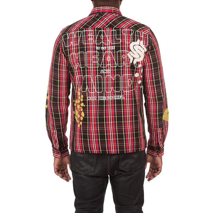 Billionaire Boys Club Mantra L/S Woven Shirt Men’s Shirts 194887174746 Free Shipping Worldwide