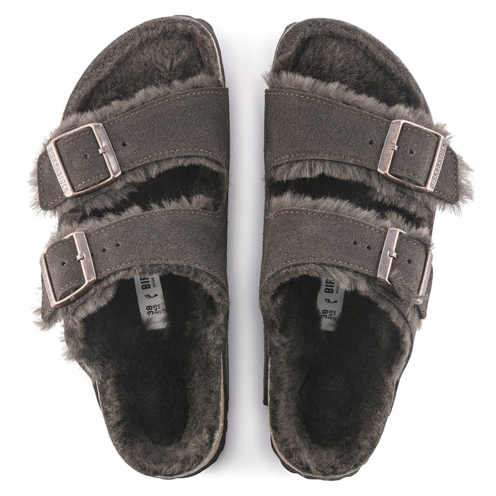 Birkenstock Arizona Shearling Suede Leather Sandal Unisex Shoes 886454827192