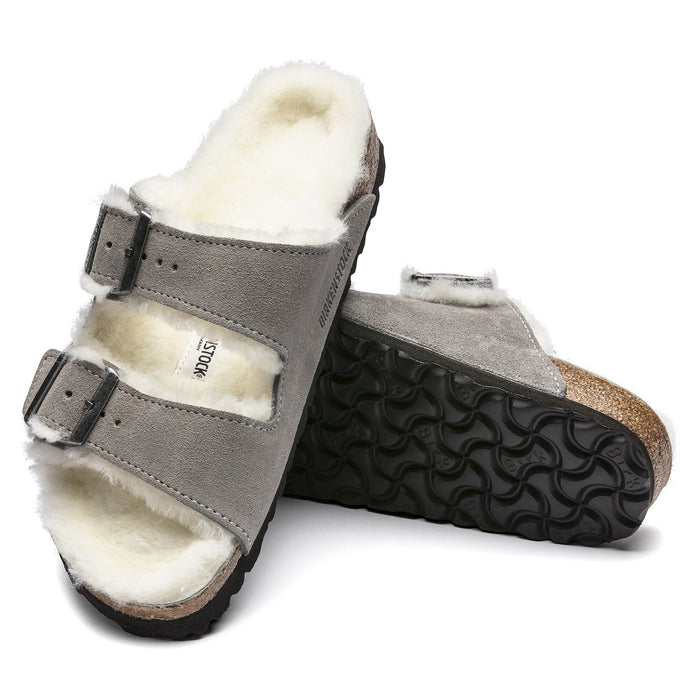 Birkenstock Arizona Shearling Suede Leather Sandal Unisex Shoes 822698367179