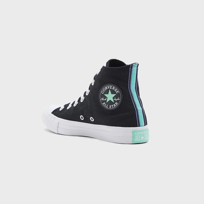 Metro Fusion Converse Women s Chuck Taylor All Star Hi Top Womens Shoes Black White Prism Green 6 A00863C