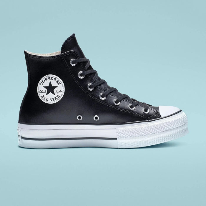 Converse Black Leather Chuck Taylor All Star Lift Hi Sneakers