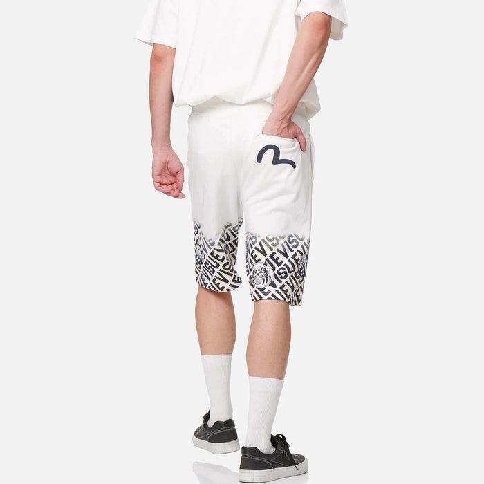 Evisu Mens Daruma Monogram Ombre Print Sweat Shorts Pants & EVISU 4894565566141 Free Shipping Worldwide