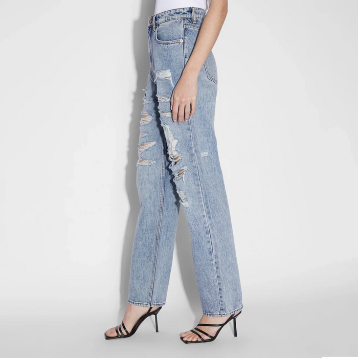 Ksubi Womens Playback Lifetime Dragged Jean Pants & Shorts KSUBI 9358214041076 Free Shipping Worldwide