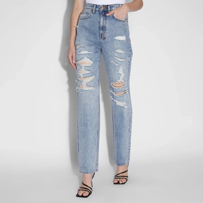 Ksubi Womens Playback Lifetime Dragged Jean Pants & Shorts KSUBI 9358214041076 Free Shipping Worldwide