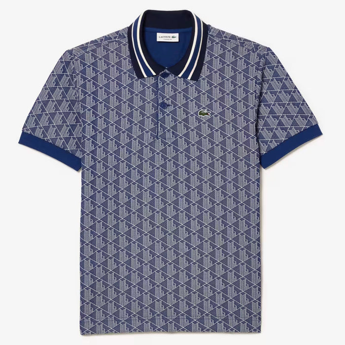 Metro Fusion Lacoste Men s Classic Fit Contrast Collar Monogram Polo Men s Shirts