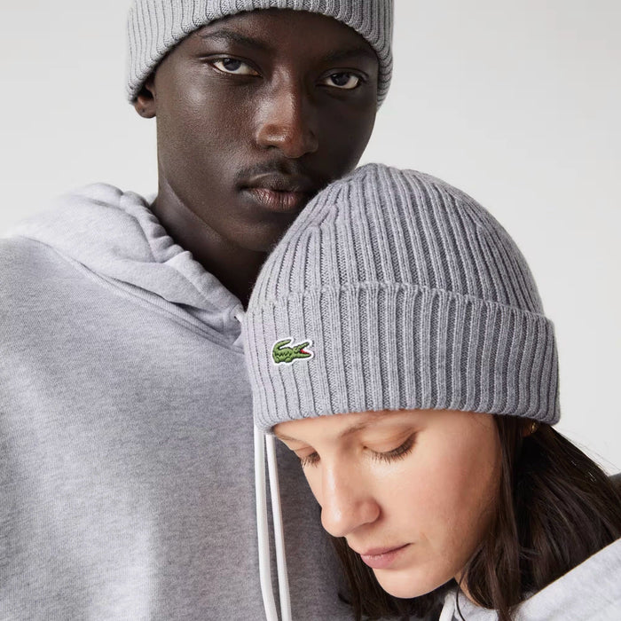 Lacoste Unisex Ribbed Wool Beanie Hats 195750118270 Free Shipping Worldwide