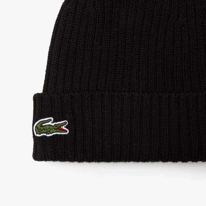 Lacoste Unisex Ribbed Wool Beanie Hats 195750118270 Free Shipping Worldwide