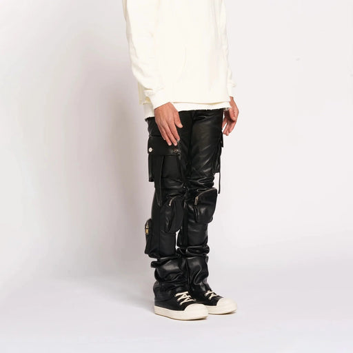 Pheelings Mens Never Look Back Cargo Flare Stack Leather Pant Pants & Shorts Free Shipping Worldwide