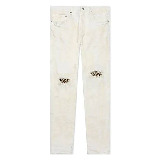 Purple Brand P001 White Animal Repair Jean Mens Pants & Shorts Free Shipping Worldwide