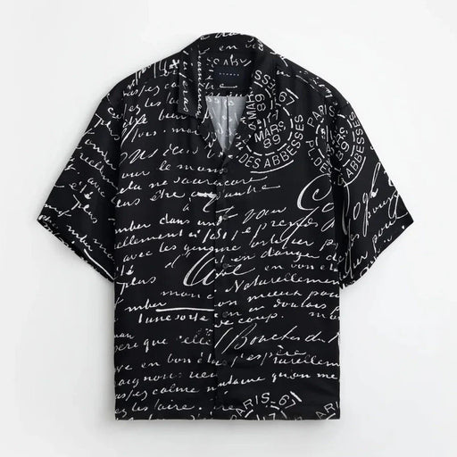 STAMPD Letter Camp Collar Buttondown Shirt Mens Shirts 840200641104 Free Shipping Worldwide