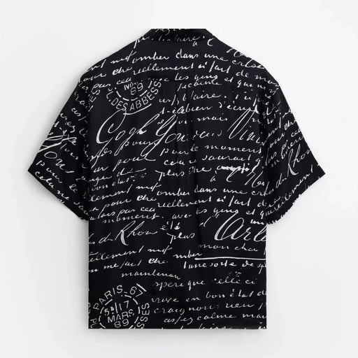 STAMPD Letter Camp Collar Buttondown Shirt Mens Shirts 840200641104 Free Shipping Worldwide