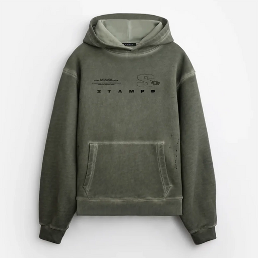 STAMPD Mountain Oiled Wash Transit Hoodie Mens Hoodies 840200641821 Free Shipping Worldwide