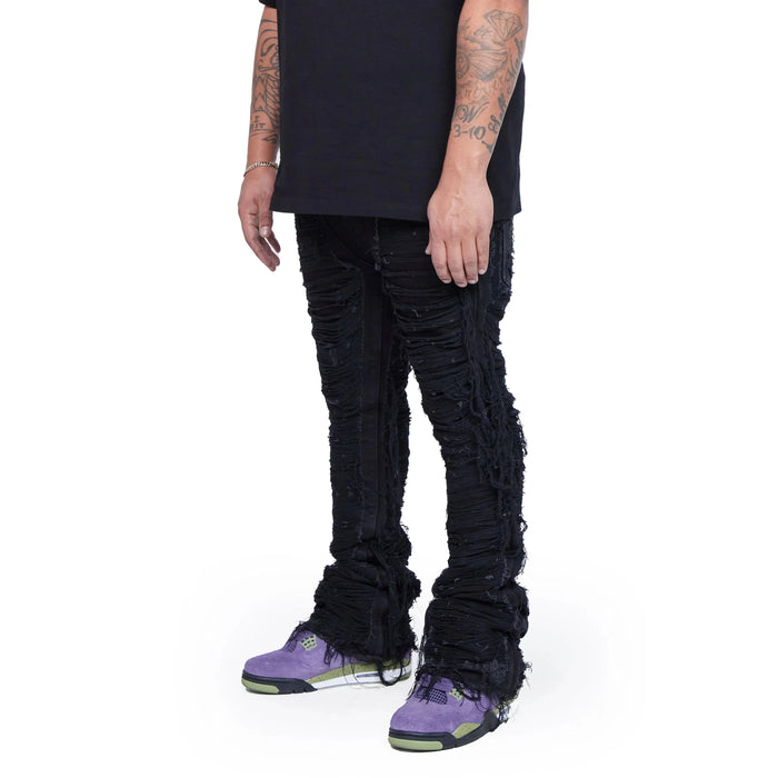 Valabasas Stacked Ravaged Jean Mens Pants & Shorts VALABASAS 483609 Free Shipping Worldwide