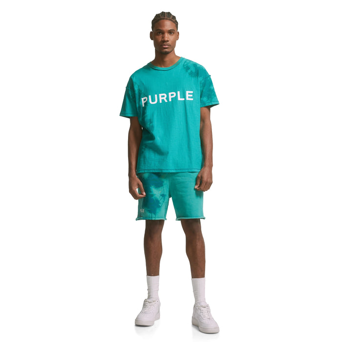 Metro Fusion Purple Core Fleece Shorts Men\'s Green - Brand Fanfare Shorts Heavy 