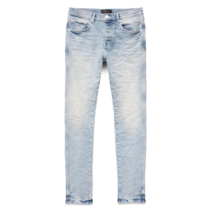 Purple Brand Light Blue Skinny Jeans With Rips Detail In Stretch