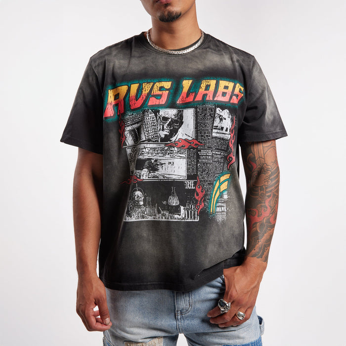 RVS Labs Washed ’Comic’ Tee Men’s T-Shirts 512016