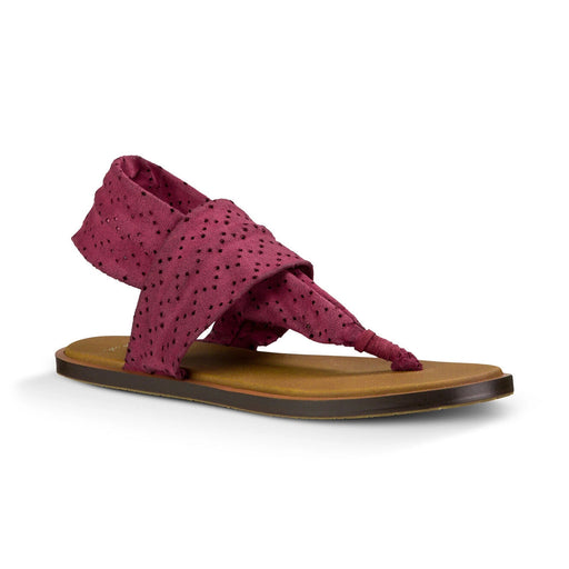 Sanuk, Shoes, Sanuk Yoga Zen White Responsible Leather Fabric Thong Wedge  Sandle Size 8