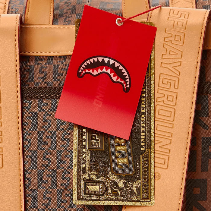 Metro Fusion - Sprayground Exterior Gold Zip Pocket Sharks In Paris  Backpack (DLXV) - Backpacks