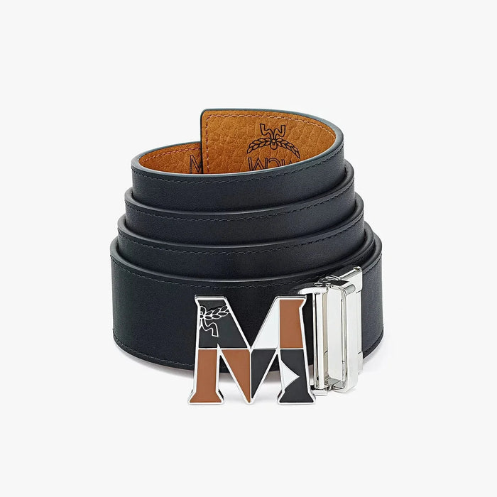 Mcm Claus Reversible Leather Belt - Purple